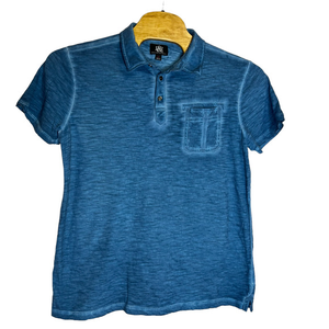Rock & Republic Blue Washed Polo Size‎ XL 100% Cotton